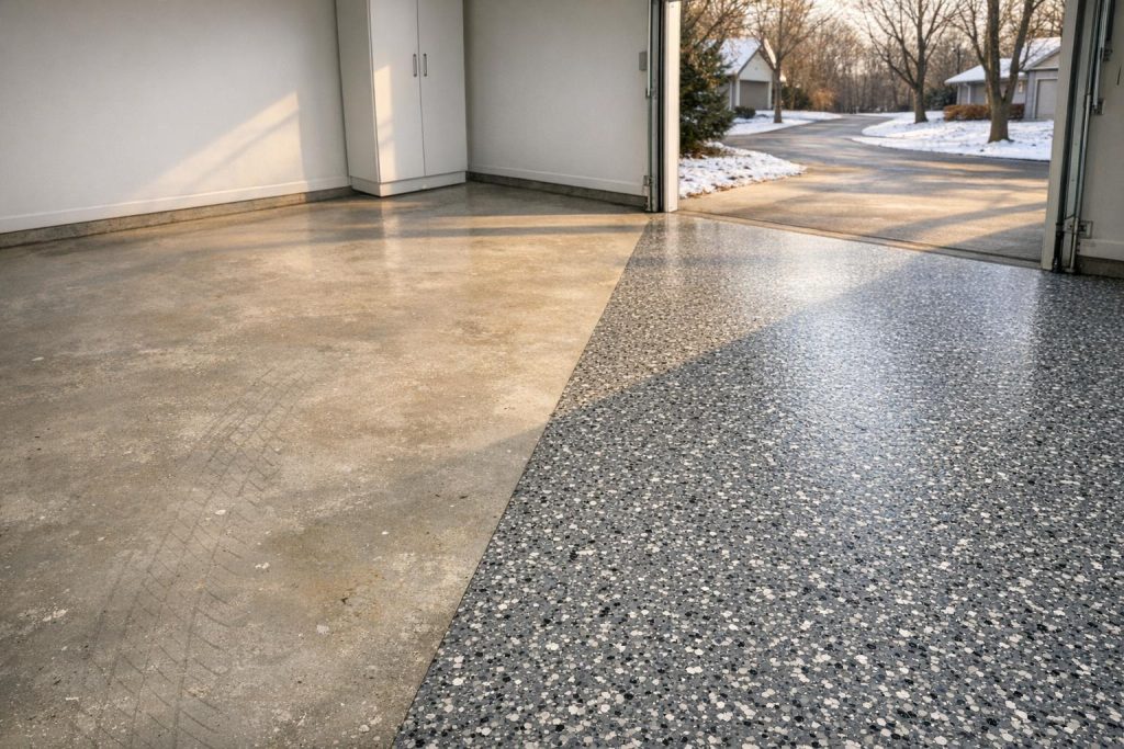 Garage Floor Makeover In Clarkston: From Basic Epoxy To High-End Polyurea Finishes