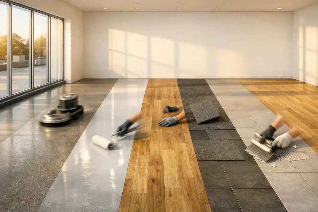 Top 5 Flooring Options For Showrooms: Install Time 10 Top 5 Flooring Options For Showrooms: Install Time