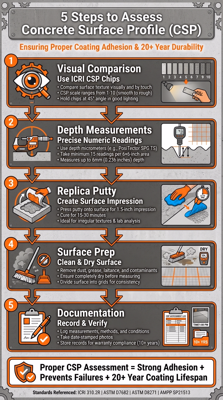 How To Assess Concrete Surface Profile 1 5-Step Process To Assess Concrete Surface Profile (Csp)