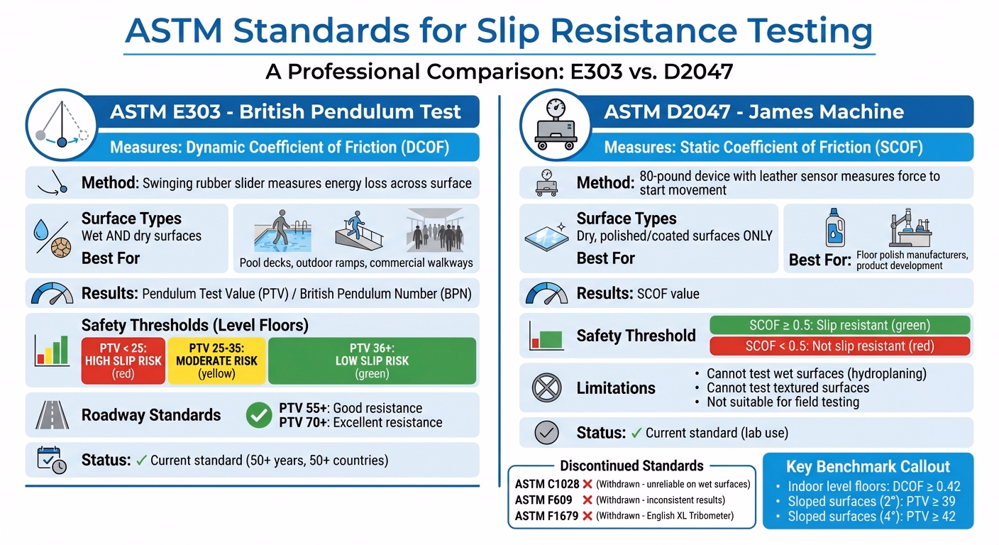 Astm Standards For Slip Resistance Testing 2 Astm Slip Resistance Standards Comparison Chart