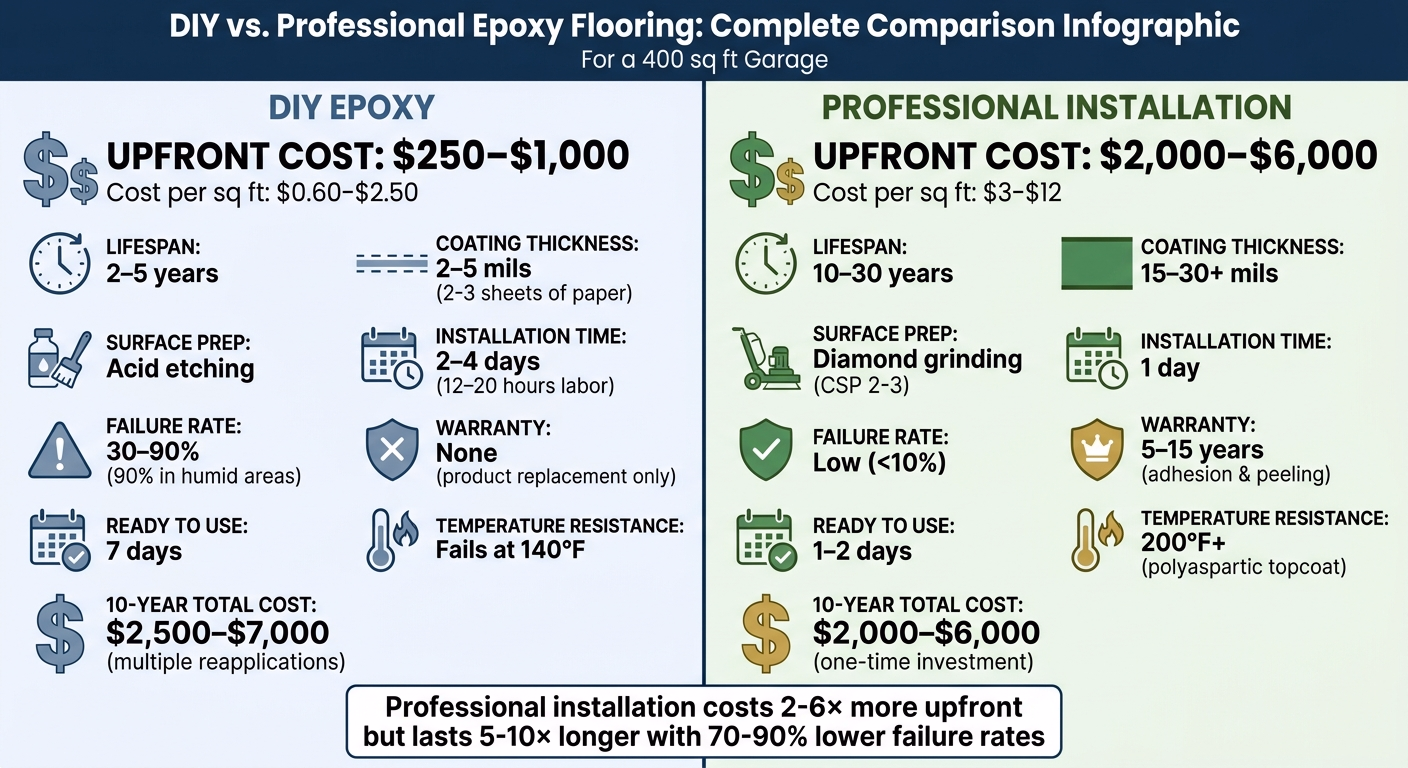 Epoxy Flooring Costs: Diy Vs. Professional 1 Diy Vs Professional Epoxy Flooring Cost Comparison For 400 Sq Ft Garage