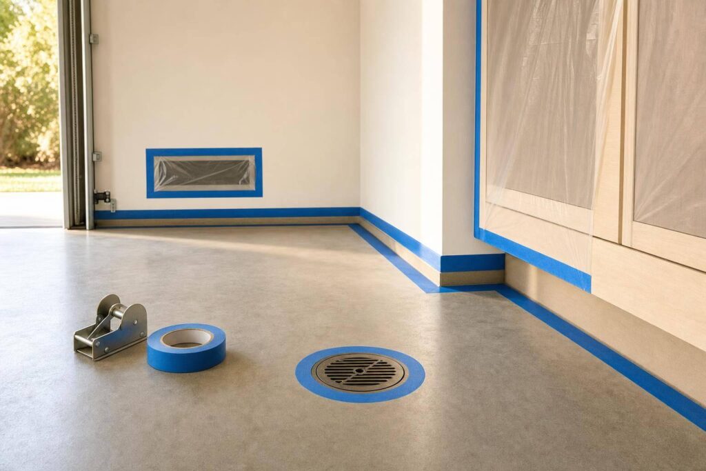 Concrete Floor Masking Checklist For Clean Edges 1 Concrete Floor Masking Checklist For Clean Edges
